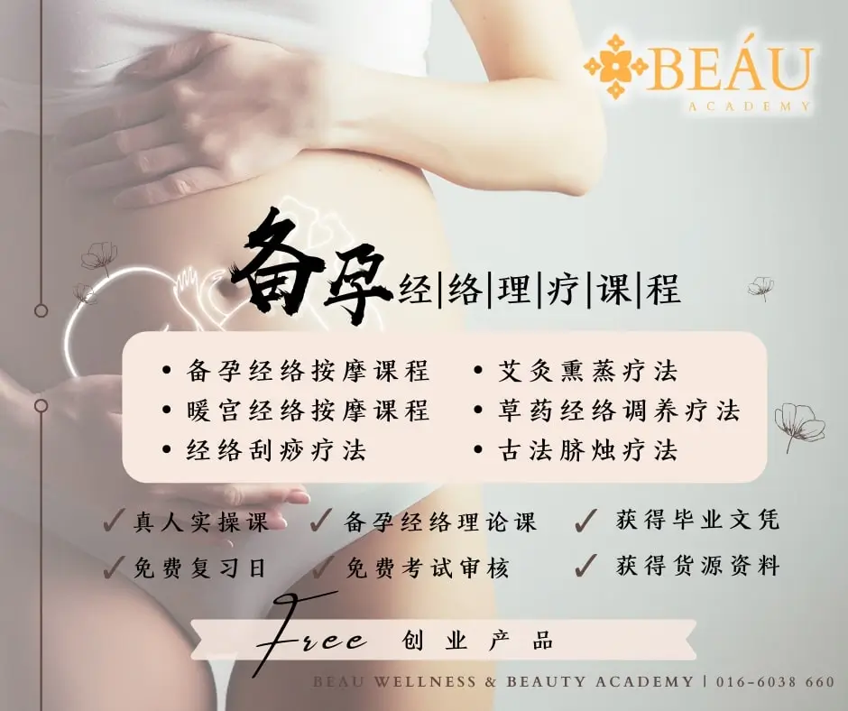 备孕经络理疗课程大纲与核心技术揭秘：系统教授备孕按摩、经络刮痧、艾灸熏蒸与古法脐烛。提供真人实操与扎实的中医理论，结业获文凭，为您打造难以复制的专业护城河。